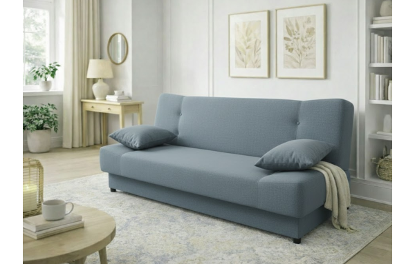 WERSALKA KANAPA JAŚ rozkładana sprężyny orton 10 niebieska gruba plecionka